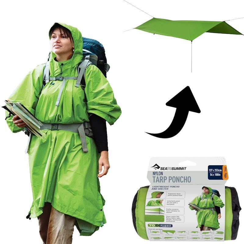 Poncho tarp sea to summit nylon vert