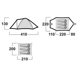 Tente husky bizon 3 plus
