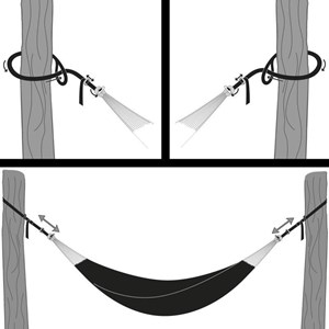 Kit de fixation hamac amazonas t-strap