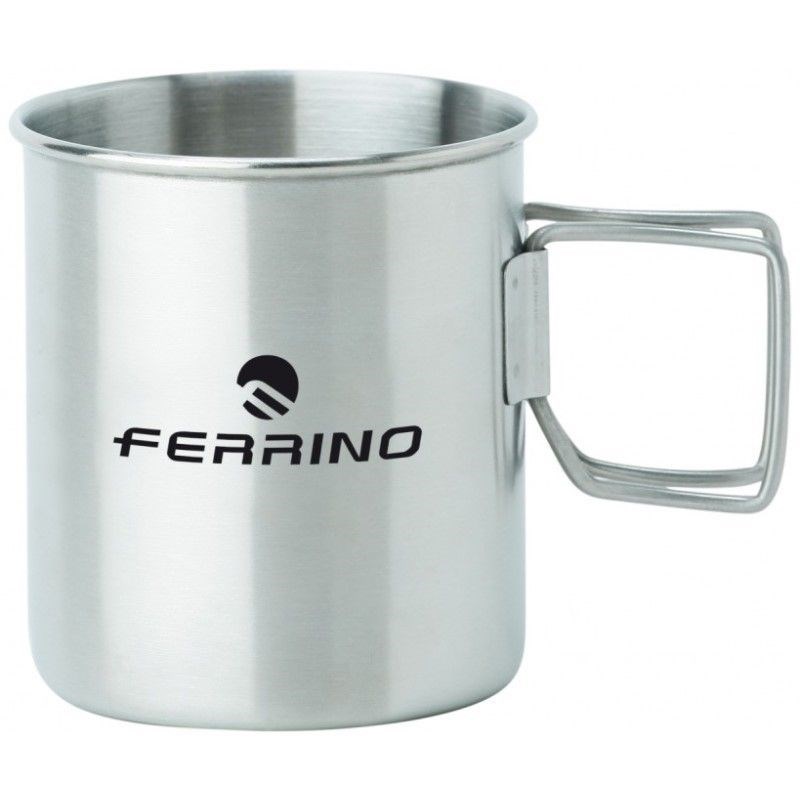 Tasse inox avec poignée pliable ferrino 0,3l