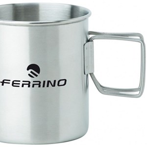 Tasse inox avec poignée pliable ferrino