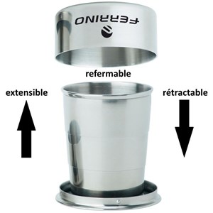 Tasse inox pliable ferrino avec étui