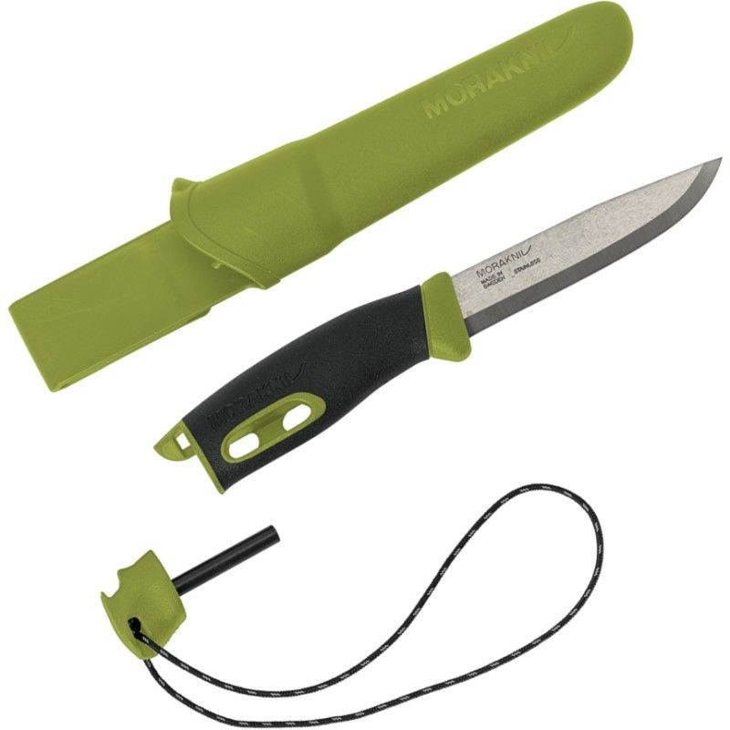 Couteau de survie mora companion spark vert