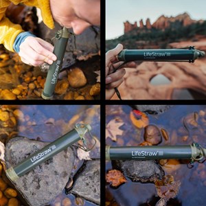 Paille filtre à eau lifestraw vert