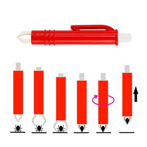 Pince à tique cao rouge