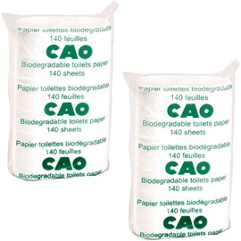 Papier toilette biodégradable cao (lot de 2 rouleaux)