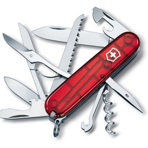 Couteau suisse victorinox huntsman rouge translucide