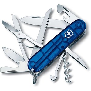 Couteau suisse victorinox huntsman bleu translucide