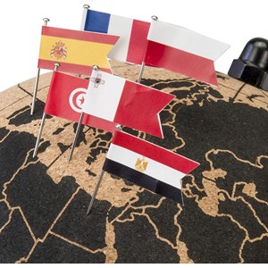 Tripvea - globe en liège 24 cm + cartes