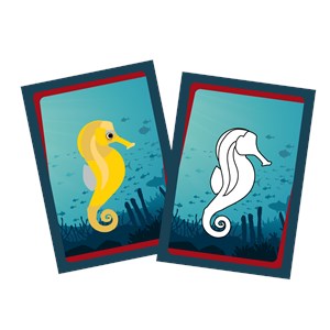 Jeu de cartes a créer animaux marins