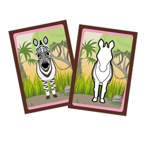 Jeu de cartes a créer animaux de savane