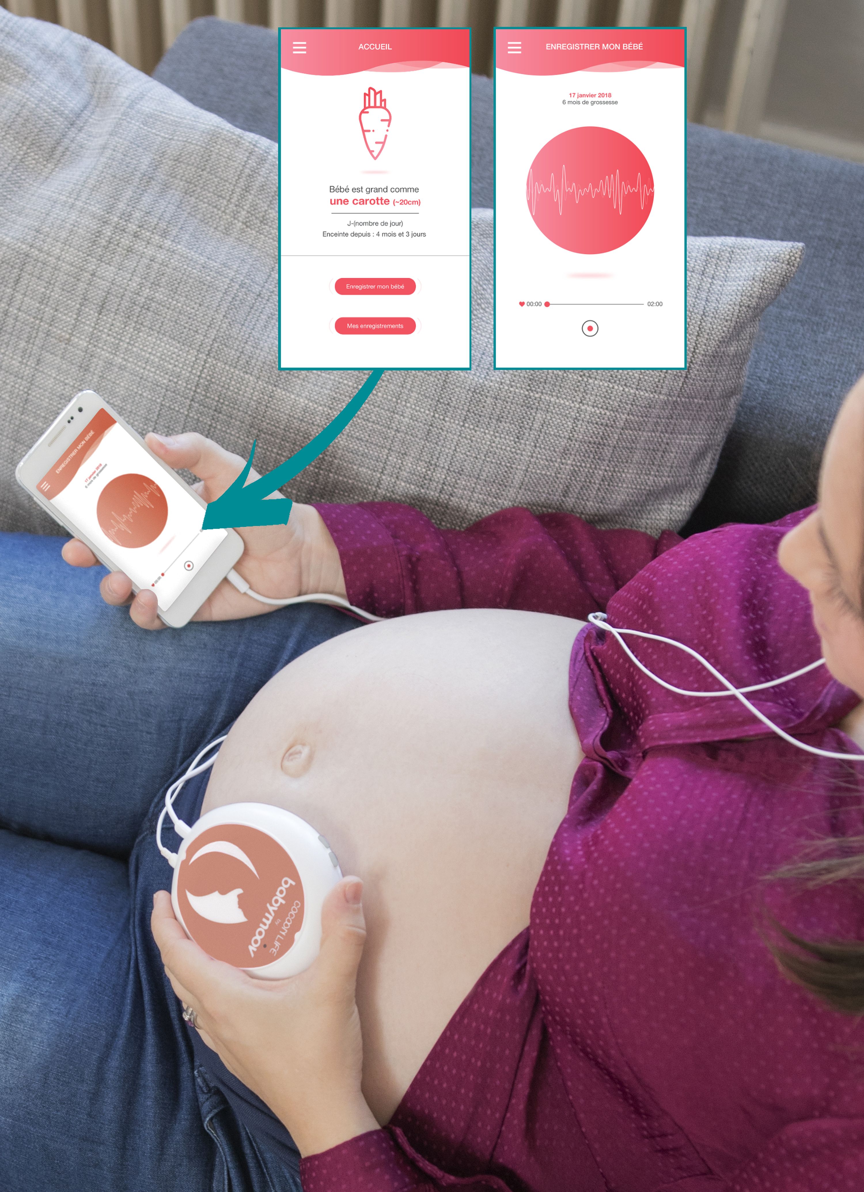Smartphone Android: Ecouter les battements de coeur de votre bébé