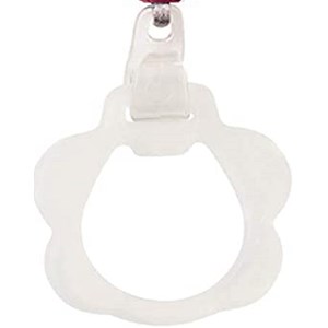 Attache tétine silicone rose blanc beig