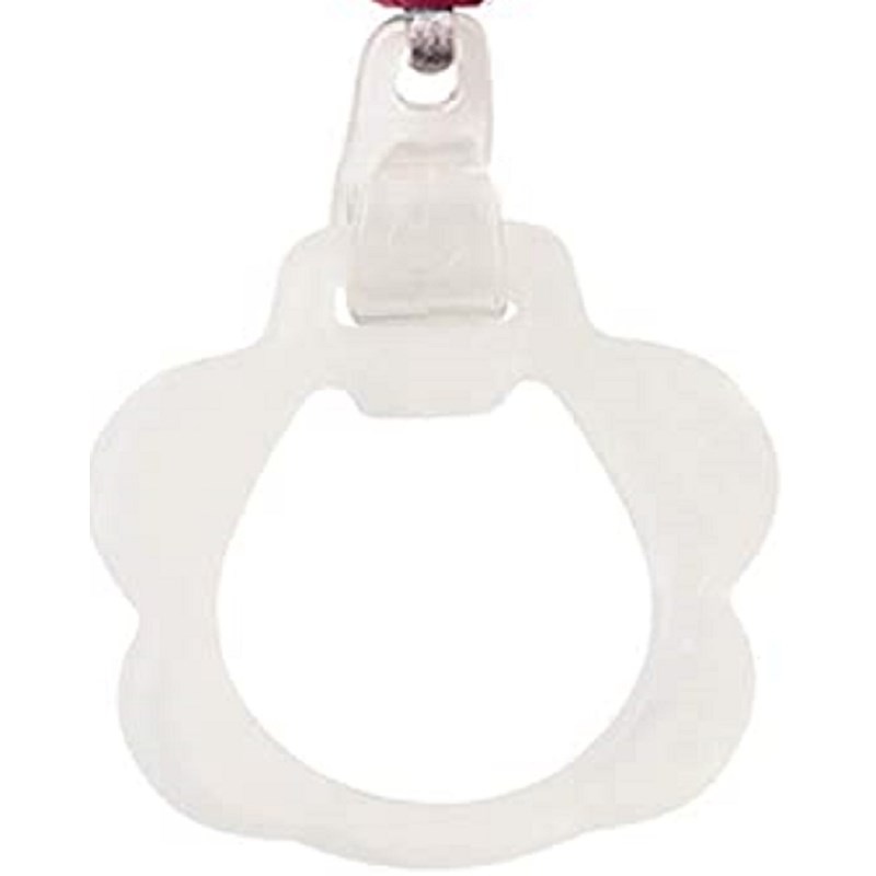 Attache tétine silicone rose blanc beig (Nattou) - Image 1