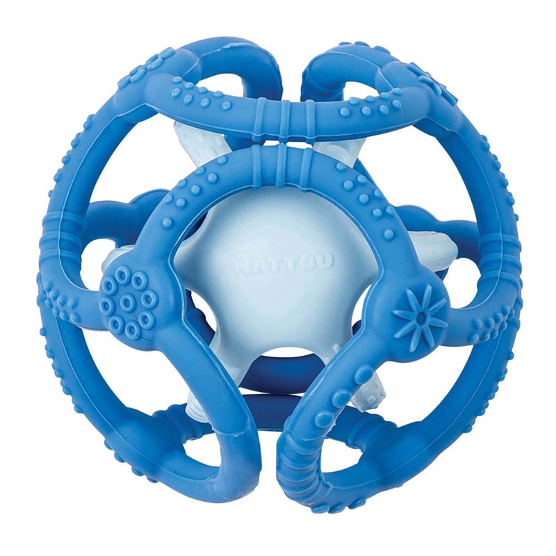 Nattou - Set 2 balles silicone bleu