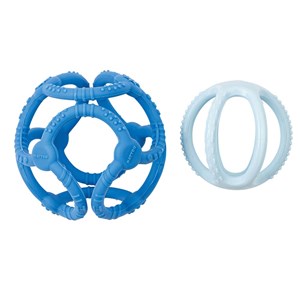 Set 2 balles silicone bleu