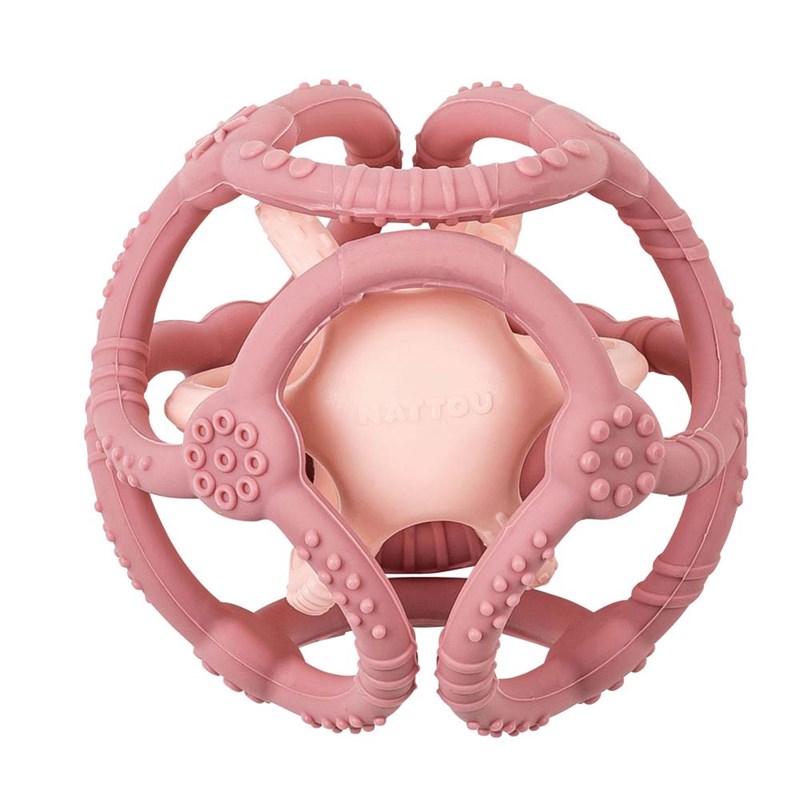 Nattou - Set 2 balles silicone rose