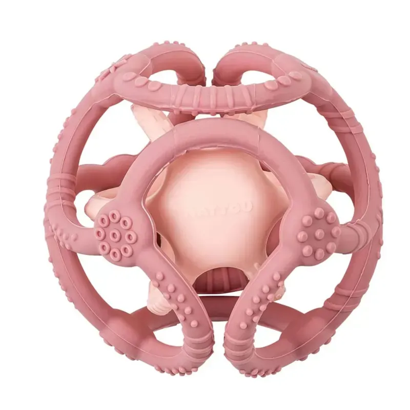 Set 2 balles silicone rose (Nattou) - Image 1