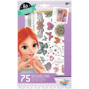 75 tattoos lavables paillettes