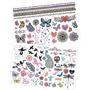 75 tattoos lavables paillettes