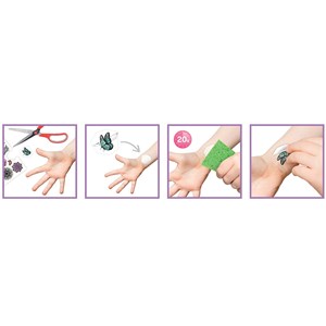 75 tattoos lavables paillettes