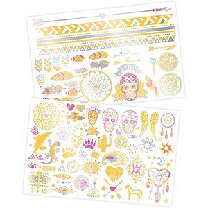 75 tattoos lavables métalliques