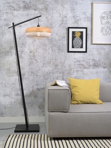 Lampadaire bambou noir palawan