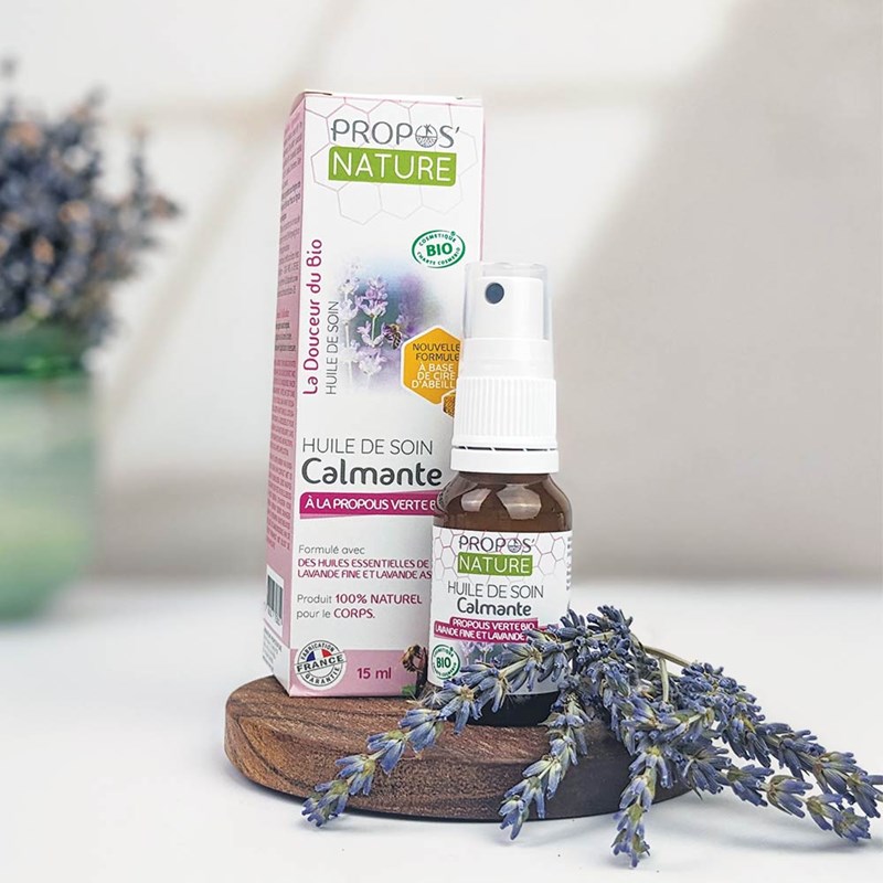 Huile de soin calmante propolis verte