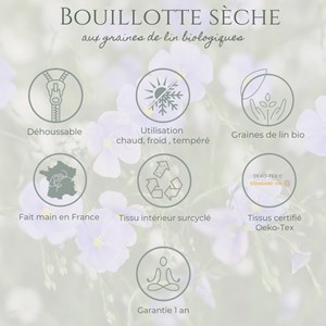 Bouillotte sèche lin artisanale léon