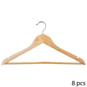 Cintres galbés en bois naturel x8