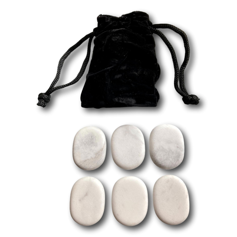 Tortue de jade - Lot 6 pierres en marbre pour le visage