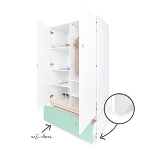 Armoire 2 p colorflex mint