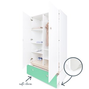 Armoire 2 p colorflex sea foam