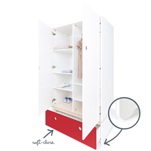 Armoire 2 p colorflex t red