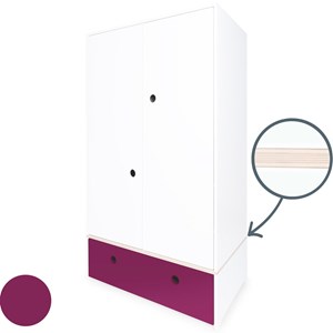 Armoire 2 p colorflex plum
