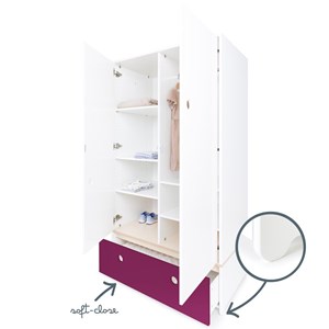 Armoire 2 p colorflex plum