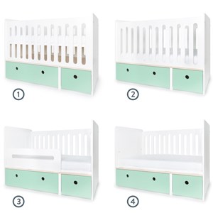 Lit bébé évolutif colorflex mint