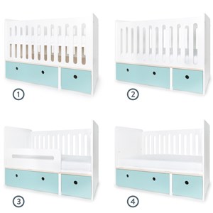 Lit bébé évolutif colorflex s blue