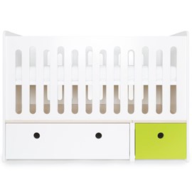 Lit bébé évolutif colorflex white-lime