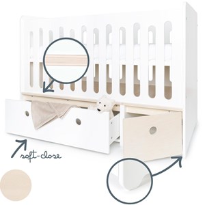 Lit bébé évolutif colorflex white-w wash