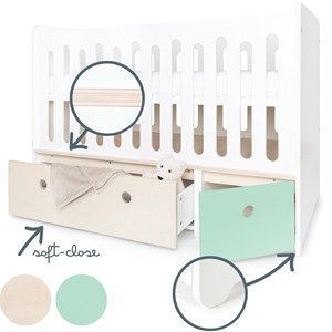 Lit bébé évolutif colorflex w wash-mint