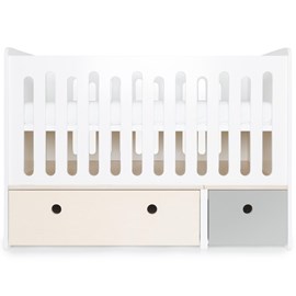 Lit bébé évolutif colorflex w wash-grey