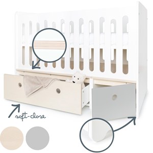 Lit bébé évolutif colorflex w wash-grey