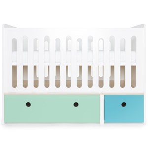 Lit bébé évolutif colorflex mint-p blue