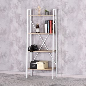 Étagère bois et métal blanc