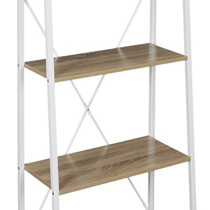 Étagère bois et métal blanc