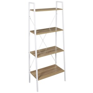 Étagère bois et métal blanc