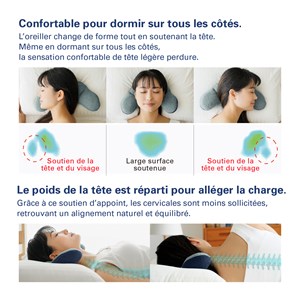 Coussin ergonomique pinto float-bleu