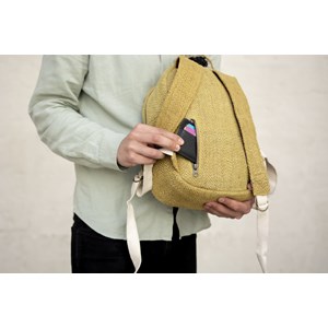 Petit sac à dos en chanvre - aja curry