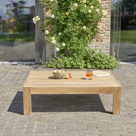Table basse jardin teck